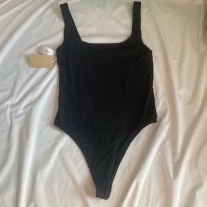 ARITZIA WILFRED FREE Black Nylon Cotton Bodysuit
